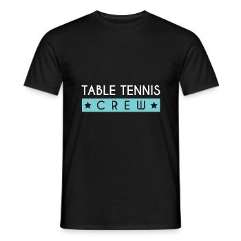 Tisch Tennis Crew - Männer T-Shirt - Schwarz - Vorne - AI Model Male 178 light (178cm)