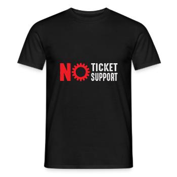 No Ticket No Support Informatiker IT Administrator - Männer T-Shirt - Schwarz - Vorne - AI Model Male 178 light (178cm)