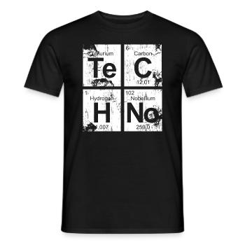 Dirty Techno Chemie - Männer T-Shirt - Schwarz - Vorne - AI Model Male 178 light (178cm)