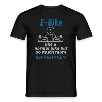 E-Bike e-bike fahrrad ebike fahren elektrofahrrad - Männer T-Shirt - Schwarz - Vorne - AI Model Male 178 light (178cm)