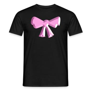 loop symbol fly pink shiny - Men's T-Shirt - black - Front - AI Model Male 178 light (178cm)