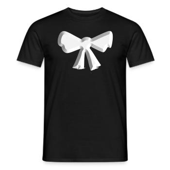 loop symbol fly silver - Men's T-Shirt - black - Front - AI Model Male 178 light (178cm)