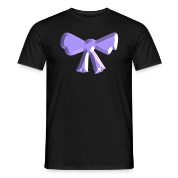 schleife symbol fliege lila - Männer T-Shirt - Schwarz - Vorne - AI Model Male 178 light (178cm)