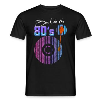 Années 80 Idée Idée Cadeau Humour 1980-89 - T-shirt homme - noir - Devant - AI Model Male 178 light (178cm)