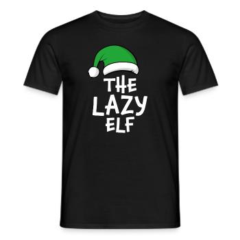 The Lazy Elf - Men's T-Shirt - black - Front - AI Model Male 178 light (178cm)