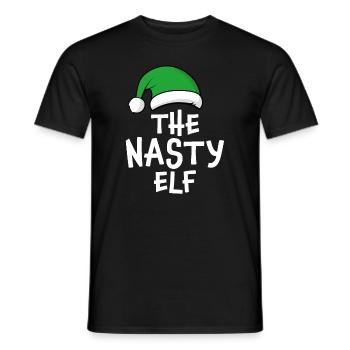 Der fiese Elf - Männer T-Shirt - Schwarz - Vorne - AI Model Male 178 light (178cm)