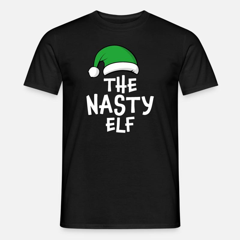 Der fiese Elf - Männer T-Shirt - Schwarz