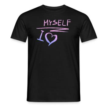 ich liebe mich selbstliebe herz - Männer T-Shirt - Schwarz - Vorne - AI Model Male 178 light (178cm)