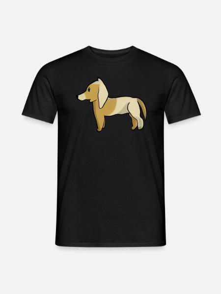 Cartoon Hund Tier Haustier - Männer T-Shirt - Schwarz