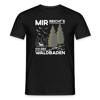 Waldbaden - Männer T-Shirt - Schwarz - Vorne - AI Model Male 178 light (178cm)