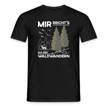 Waldwandern - Männer T-Shirt - Schwarz - Vorne - AI Model Male 178 light (178cm)