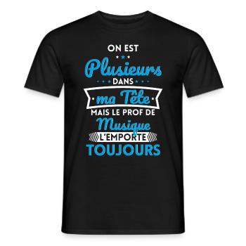 Plusieurs dans tête le Prof de Musique l'emporte - T-shirt homme - noir - Devant - AI Model Male 178 light (178cm)
