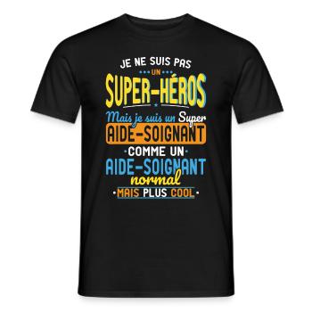 Kein Superheld, sondern ein Superbetreuer - Männer T-Shirt - Schwarz - Vorne - AI Model Male 178 light (178cm)