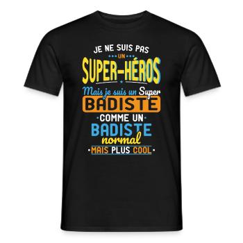 Kein Superheld, sondern ein Super-Badist - Männer T-Shirt - Schwarz - Vorne - AI Model Male 178 light (178cm)