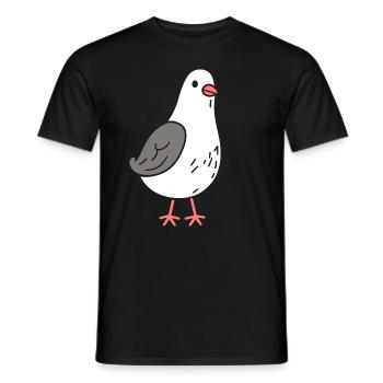 pigeon - T-shirt homme - noir - Devant - AI Model Male 178 light (178cm)