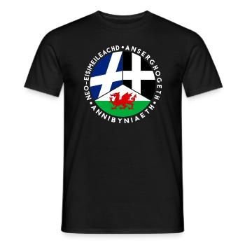 Schottische, walisische, kornische Unabhängigkeit, keltisch - Männer T-Shirt - Schwarz - Vorne - AI Model Male 178 light (178cm)