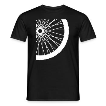 Bicycle Wheel Tires - Men's T-Shirt - black - Front - AI Model Male 178 light (178cm)
