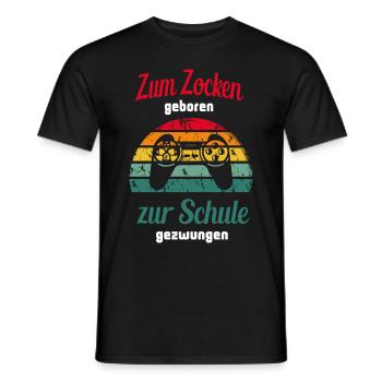 Retro Gaming Shirt | Vintage Game Shirt für Zocker - Männer T-Shirt - Schwarz - Vorne - AI Model Male 178 light (178cm)