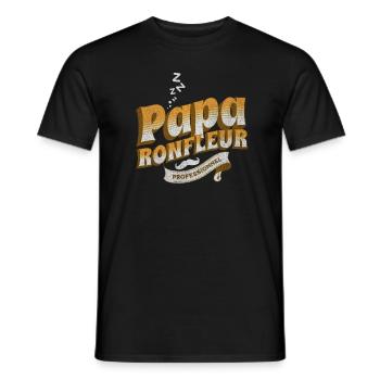 Papa ronfleur professionnel t-shirt ronflement - T-shirt homme - noir - Devant - AI Model Male 178 light (178cm)