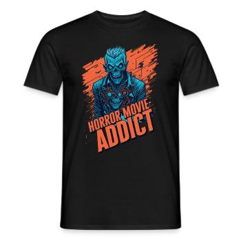Zombie Illustration Film d’horreur Fan Design - T-shirt homme - noir - Devant - AI Model Male 178 light (178cm)