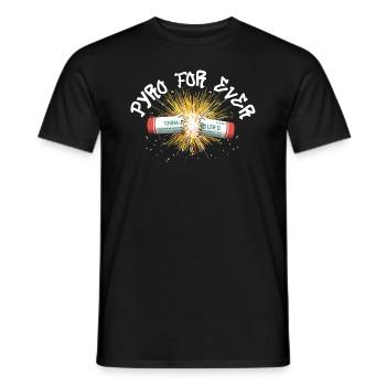 Pyro pour toujours - T-shirt homme - noir - Devant - AI Model Male 178 light (178cm)