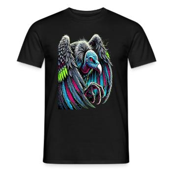 7D2D Inspired Neon Zombie Vulture - Men's T-Shirt - black - Front - AI Model Male 178 light (178cm)