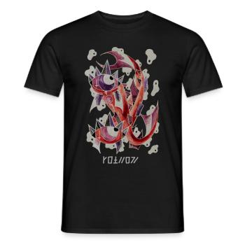 Negative Fische - Männer T-Shirt - Schwarz - Vorne - AI Model Male 178 light (178cm)