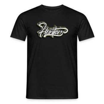 Hunter - Men's T-Shirt - black - Front - AI Model Male 178 light (178cm)