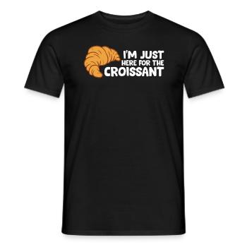 Croissant - Sono qui solo per il Croissant - T-shirt uomo - nero - Fronte - AI Model Male 178 light (178cm)