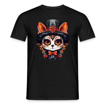 Souci mexicain Chat 3 - T-shirt homme - noir - Devant - AI Model Male 178 light (178cm)
