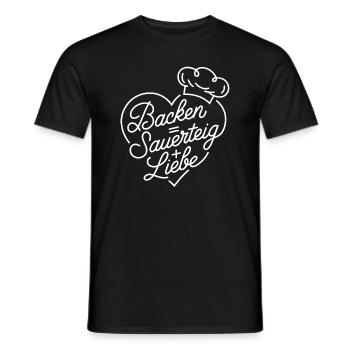 Brot Backen mit Sauerteig und Liebe - Männer T-Shirt - Schwarz - Vorne - AI Model Male 178 light (178cm)