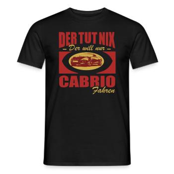 Cabrio fahrer Shirt • Der tut nix • Auto Shirt - Männer T-Shirt - Schwarz - Vorne - AI Model Male 178 light (178cm)