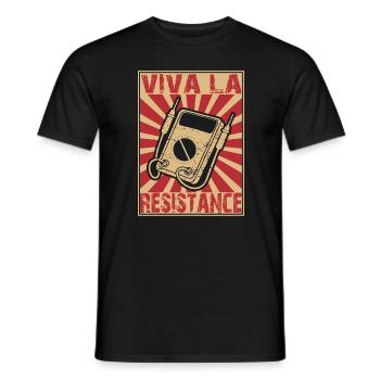 Elektronik Multimeter Viva La Widerstand Sprichwörter - Männer T-Shirt - Schwarz - Vorne - AI Model Male 178 light (178cm)