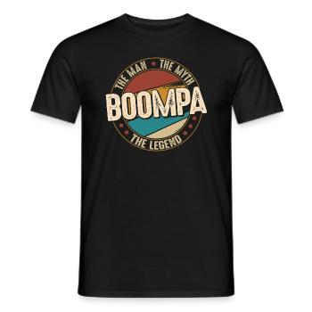 Fathers Day Boompa the Man the Myth the Legend - T-shirt homme - noir - Devant - AI Model Male 178 light (178cm)