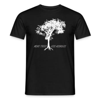 Plus d’arbres, moins de connards Essentiel - T-shirt homme - noir - Devant - AI Model Male 178 light (178cm)
