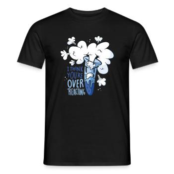 Vous réagissez de manière excessive au chimiste nerd du cadeau cholérique - T-shirt homme - noir - Devant - AI Model Male 178 light (178cm)
