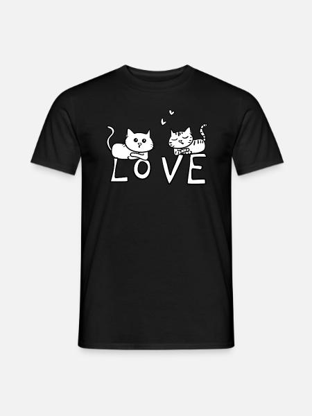 Cats Cat dear lovers - Men's T-Shirt - black