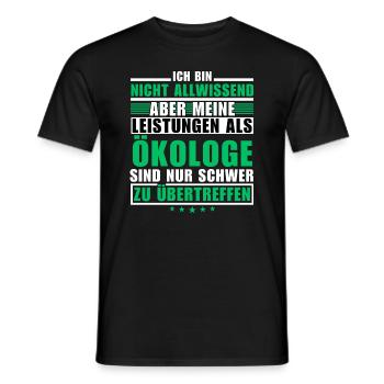Unsurpassed performance as an ecologist - Men's T-Shirt - black - Front - AI Model Male 178 light (178cm)