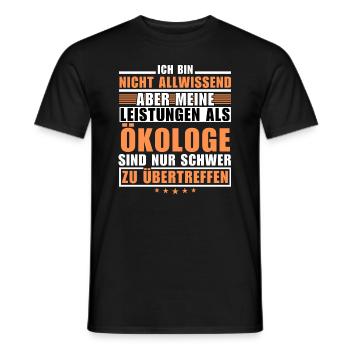 Unsurpassed performance as an ecologist - Men's T-Shirt - black - Front - AI Model Male 178 light (178cm)