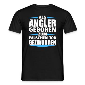 Le pêcheur a atterri dans le mauvais emploi - T-shirt homme - noir - Devant - AI Model Male 178 light (178cm)