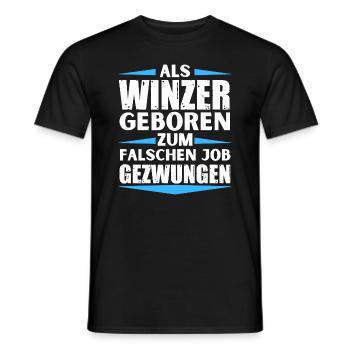 Un vigneron a décroché le mauvais emploi - T-shirt homme - noir - Devant - AI Model Male 178 light (178cm)