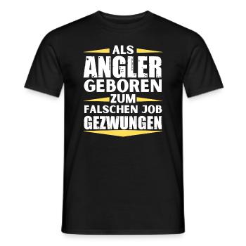 Le pêcheur a atterri dans le mauvais emploi - T-shirt homme - noir - Devant - AI Model Male 178 light (178cm)