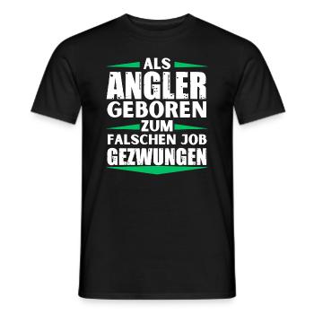 Le pêcheur a atterri dans le mauvais emploi - T-shirt homme - noir - Devant - AI Model Male 178 light (178cm)