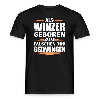 Winzer im falschen Job gelandet - Männer T-Shirt - Schwarz - Vorne - AI Model Male 178 light (178cm)