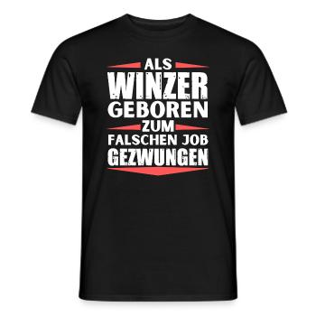 Winzer im falschen Job gelandet - Männer T-Shirt - Schwarz - Vorne - AI Model Male 178 light (178cm)