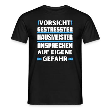 Ne parlez pas à un concierge stressé ! - T-shirt homme - noir - Devant - AI Model Male 178 light (178cm)