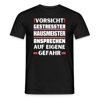 Ne parlez pas à un concierge stressé ! - T-shirt homme - noir - Devant - AI Model Male 178 light (178cm)