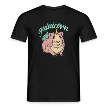 Guineacorn Meerschweinchen Einhorn Geschenk - Männer T-Shirt - Schwarz - Vorne - AI Model Male 178 light (178cm)