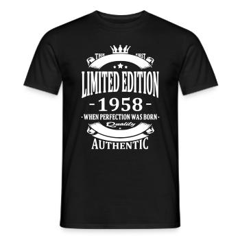 Limited Edition 1958 - Men's T-Shirt - black - Front - AI Model Male 178 light (178cm)