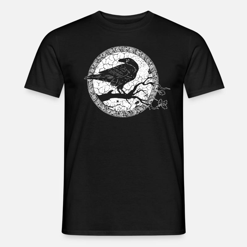 Ohdins Wickinger Raabe - Männer T-Shirt - Schwarz